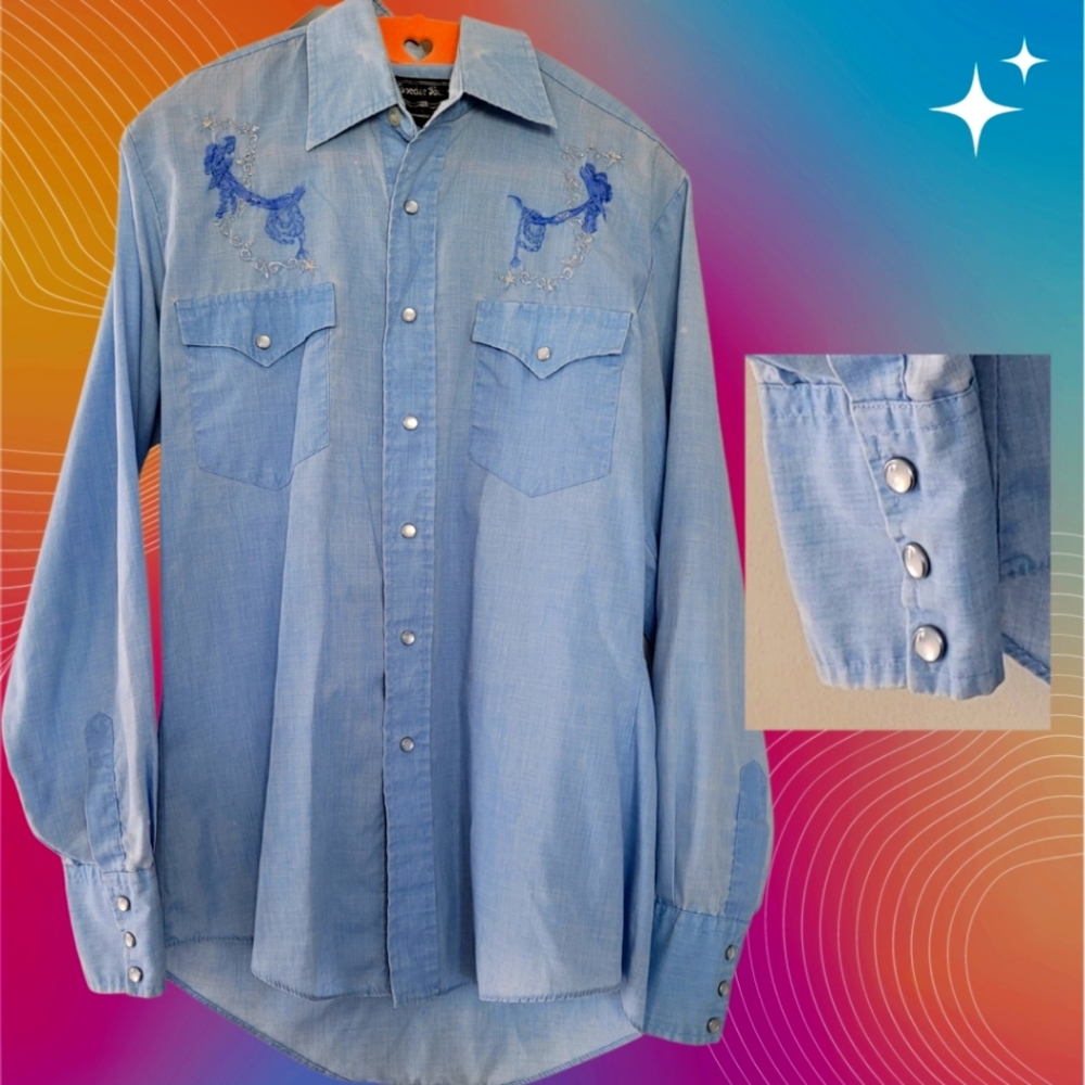 Vintage Border Town Western Button Down